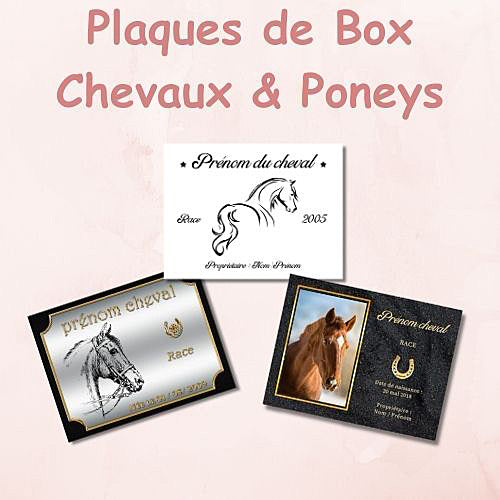 Panneau Personnalisé Pour Cheval - Plaque De Porte D'écurie