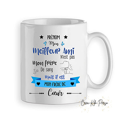 mug personnalisé cadeau collègue ami frère de coeur