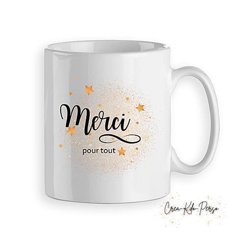 Mug Merci infiniment pour tout cadeau de remerciement personnalisé