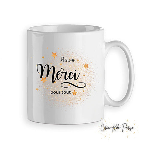 Mug Merci infiniment pour tout cadeau de remerciement personnalisé