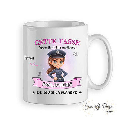 Mug meilleur Policier de la planète personnalisé