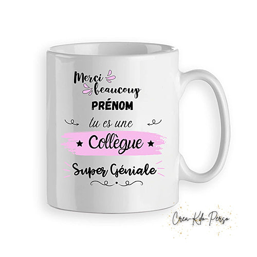 mug personnalisé cadeau collègue