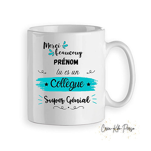 mug personnalisé cadeau collègue