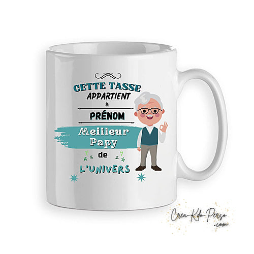 Mug du meilleur Papy de l'univers personnalisé