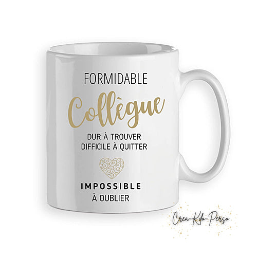 mug personnalisé cadeau formidable collègue