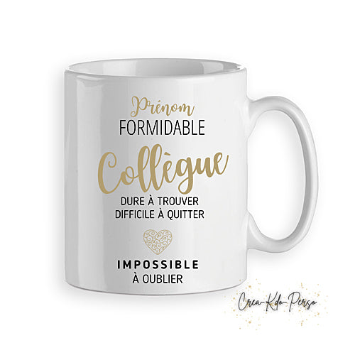 mug personnalisé cadeau collègue formidable