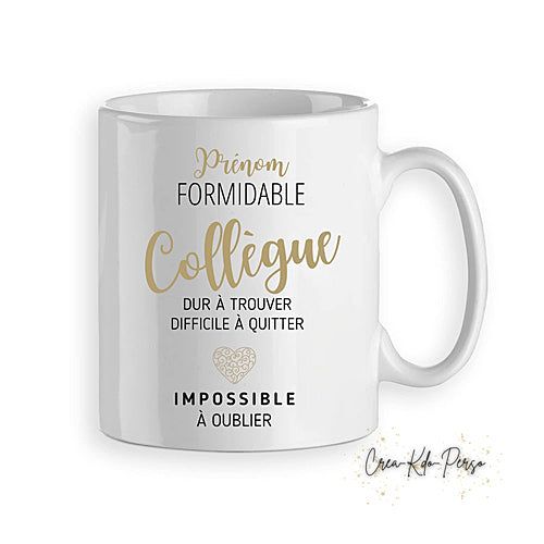 mug personnalisé cadeau collègue formidable