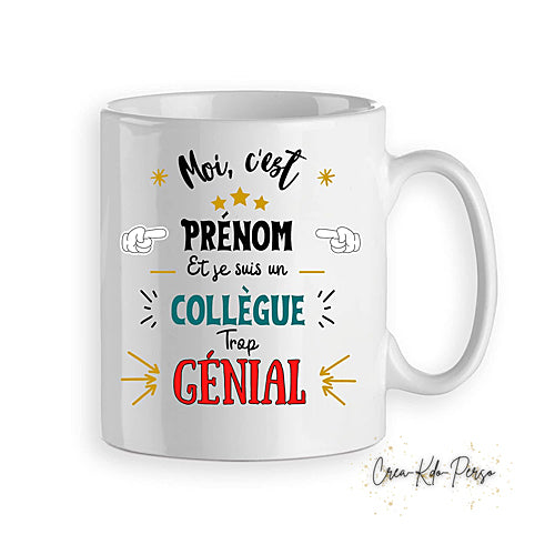 mug personnalisé cadeau collègue génial