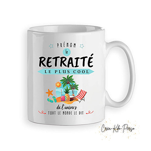 Mug cadeau départ en retraite profite à fond personnalisé