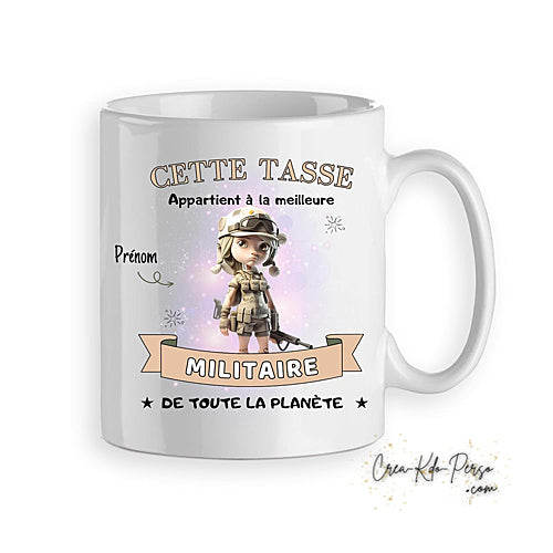 Mug meilleur Militaire de la planète personnalisé