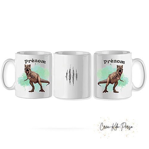 Mug cadeau Dinosaure Tyrannosaure rex T-rex personnalisé