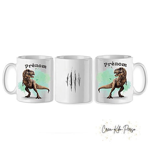 Mug cadeau Dinosaure Tyrannosaure rex T-rex personnalisé