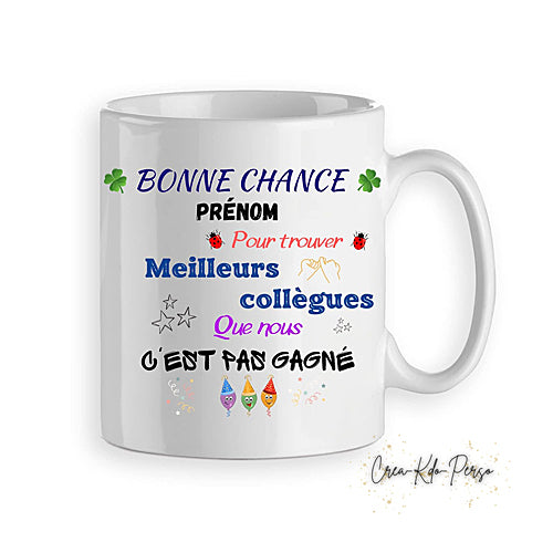 mug personnalisé cadeau collègue
