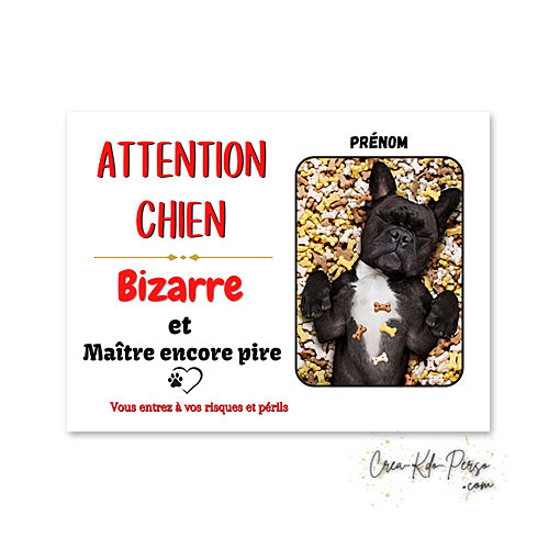 plaque attention au chine personnalisée photo
