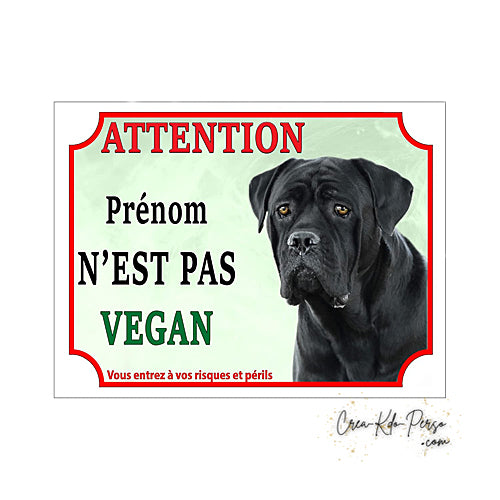 Plaque Cane Corso je monte la garde panneau de portail Attention au chien