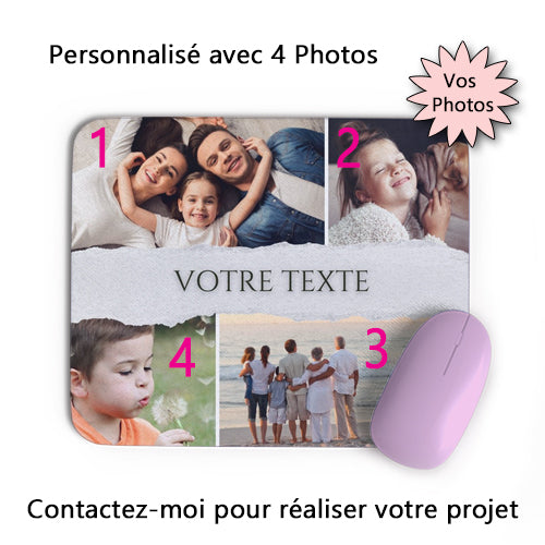 tapis de souris personnalisé plusieurs photos