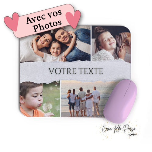 tapis de souris personnalisé plusieurs photos