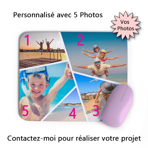 tapis de souris personnalisé plusieurs photos