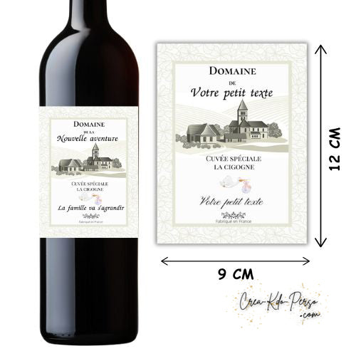 étiquettes Bouteille de Vin annonce de Grossesse et future naissance