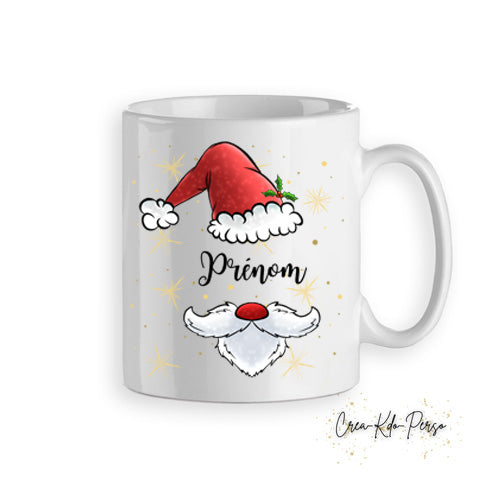 Mug tasse personnalisé cadeau Père Noël prénom
