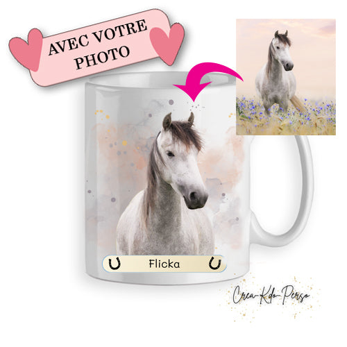 mug personnalisé avec la photo de votre cheval