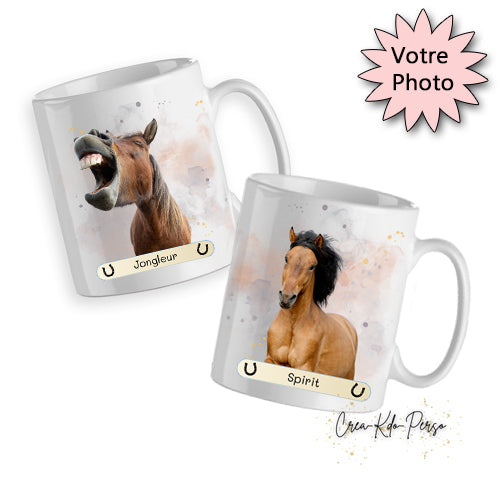 mug personnalisé avec votre photo cheval