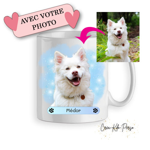mug personnalisé avec la photo de votre chiot chien