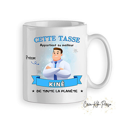 mug cadeau kiné kinésithérapeute personnalisé