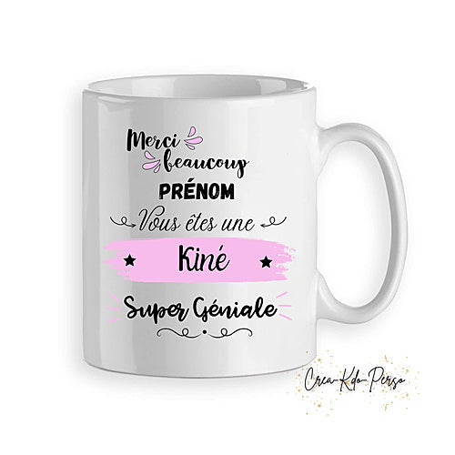 mug cadeau kiné kinésithérapeute personnalisé