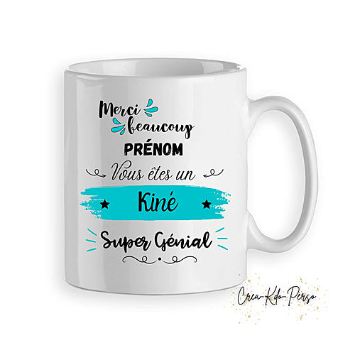 mug cadeau kiné kinésithérapeute personnalisé
