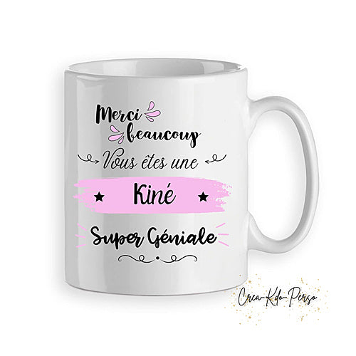 mug cadeau kiné kinésithérapeute personnalisé