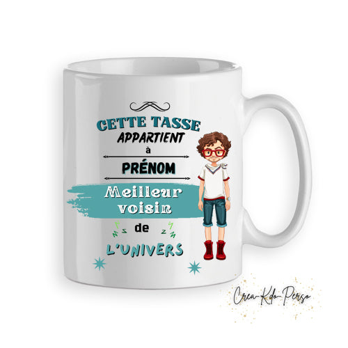Mug tasse cadeau meilleur voisin voisine de l'univers personnalisé