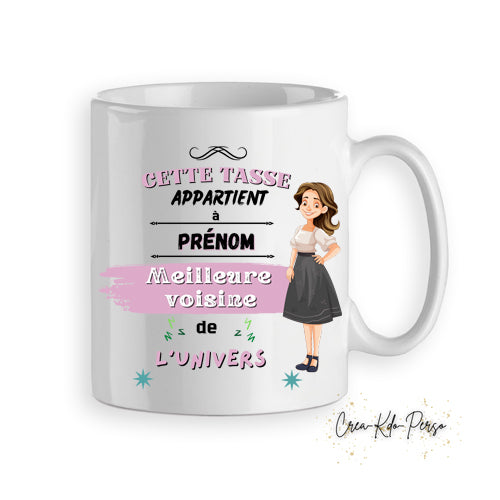 Mug tasse cadeau meilleur voisin voisine de l'univers personnalisé
