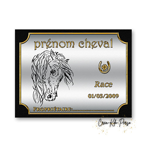 plaque de box personnalisée