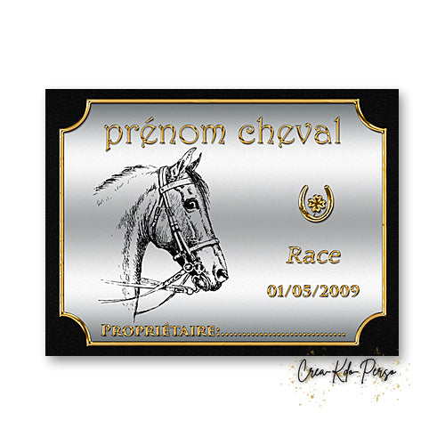 plaque de box personnalisée