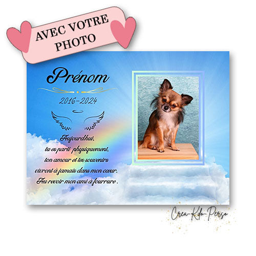 plaque funéraire souvenir chien décédé animaux de compagnie