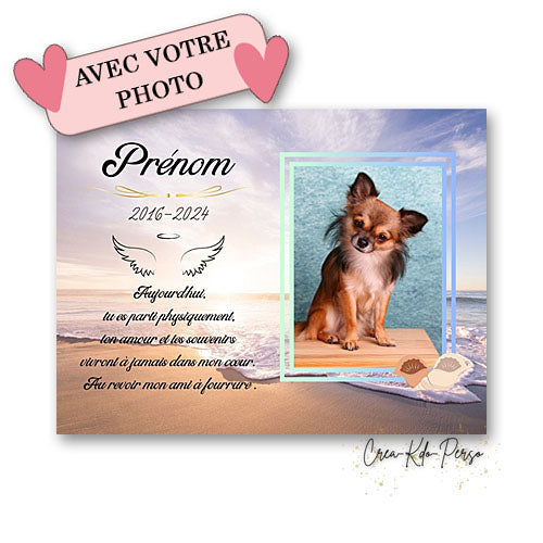 plaque funéraire souvenir chien décédé animaux de compagnie