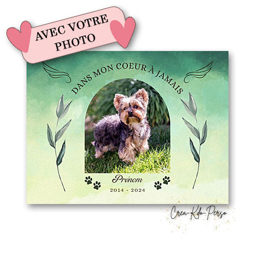 plaque funéraire souvenir chien décédé animaux de compagnie
