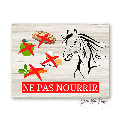 plaque ne pas nourrir