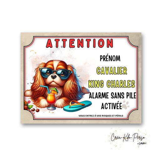 plaque attention au chien panneau de portail humour alarme sans pile