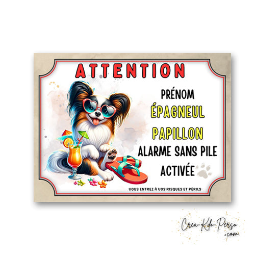 plaque attention au chien panneau de portail humour alarme sans pile
