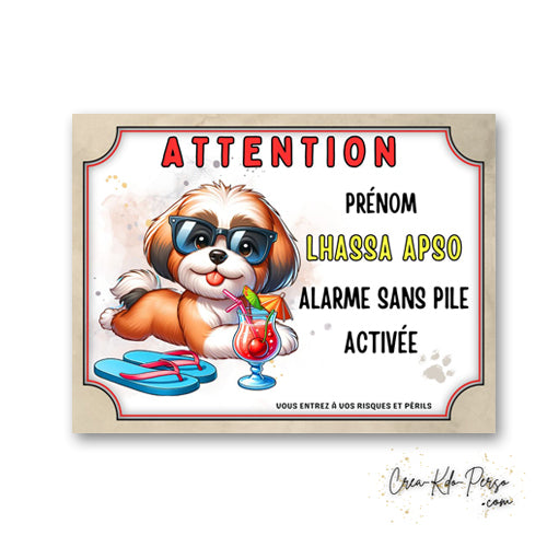 plaque attention au chien panneau de portail humour alarme sans pile