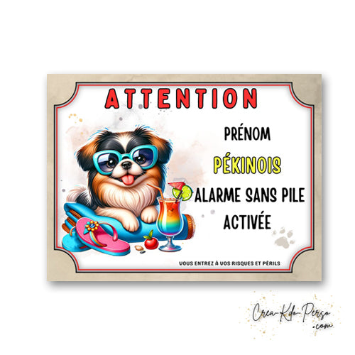 plaque attention au chien panneau de portail humour alarme sans pile
