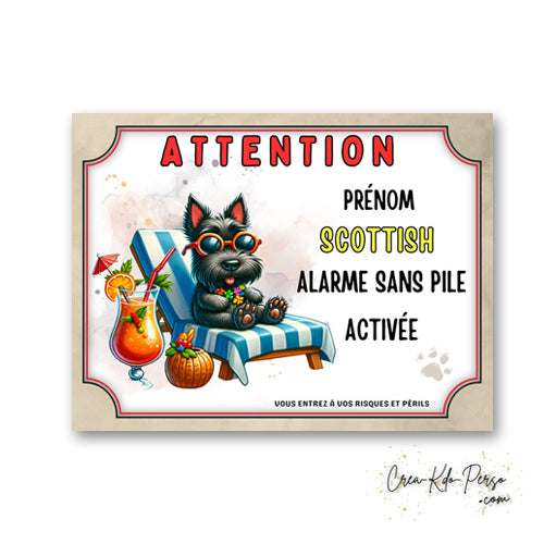 plaque attention au chien panneau de portail humour alarme sans pile