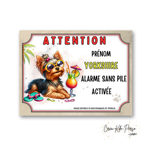 plaque attention au chien panneau de portail humour alarme sans pile