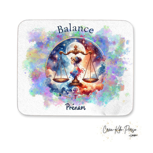 Tapis de souris personnalisé signe astrologique Balance horoscope zodiaque