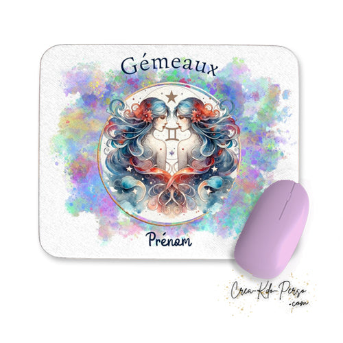 tapis de souris personnalisé astrologie gémeaux