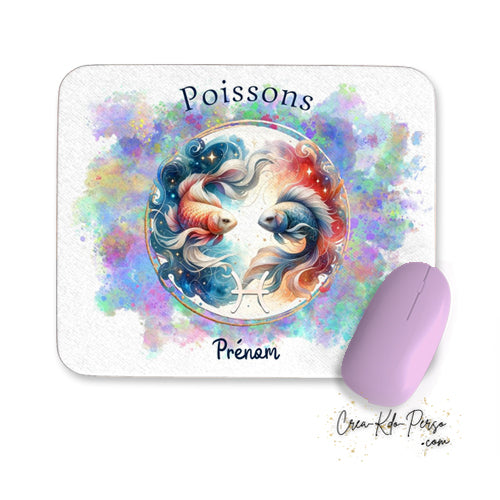 tapis de souris personnalisé astrologie poissons