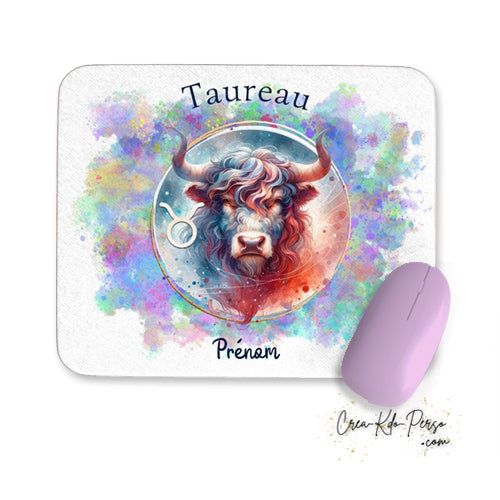 tapis de souris personnalisé astrologie taureau