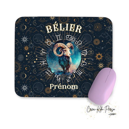 Tapis de souris personnalisé signe astrologique horoscope Bélier
